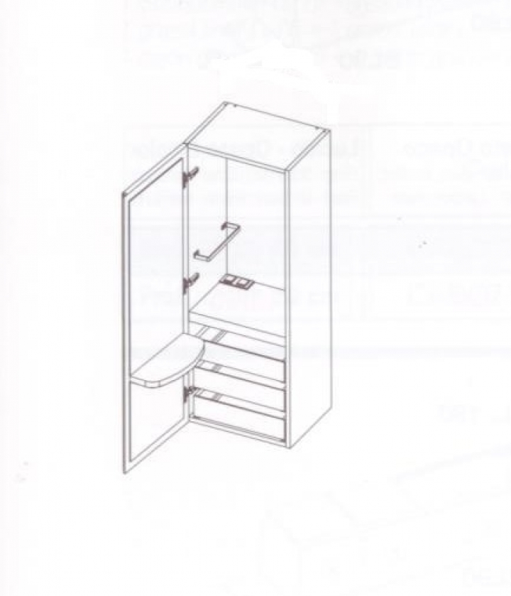 Colonna attrezzata porta trucchi BX-CAMPUS arredobagno bagno 